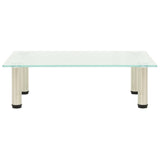 TV Stand Frosted 60x35x17 cm Tempered Glass