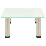 TV Stand Frosted 60x35x17 cm Tempered Glass - Side View