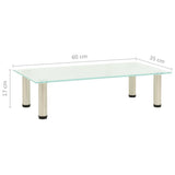 TV Stand Frosted 60x35x17 cm Tempered Glass - 45-Degree Angle