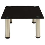 TV Stand Black 80x35x17 cm Tempered Glass - Side View