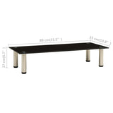 TV Stand Black 80x35x17 cm Tempered Glass