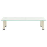 TV Stand Frosted 80x35x17 cm Tempered Glass - Front View