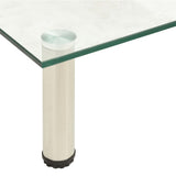 TV Stand Transparent 80x35x17 cm Tempered Glass - Top-Down View