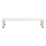 TV Stand Frosted 100x35x17 cm Tempered Glass - Front View