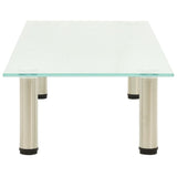 TV Stand Frosted 100x35x17 cm Tempered Glass - Side View