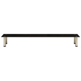 TV Stand Black 140x35x17 cm Tempered Glass