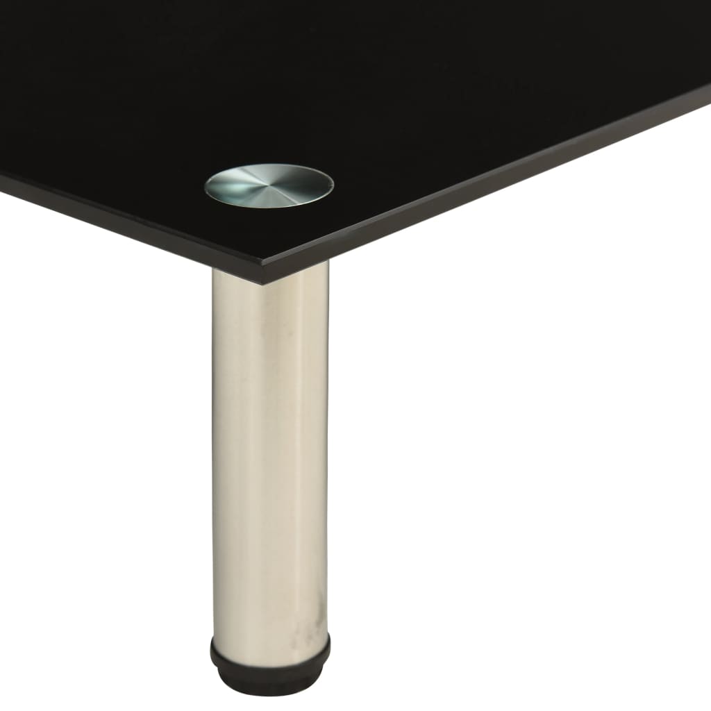 TV Stand Black 140x35x17 cm Tempered Glass