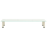 TV Stand Frosted 140x35x17 cm Tempered Glass - Front View