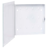 Key Box with Magnetic Board White 35x35x4cm - Top-Down View