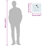 Key Box with Magnetic Board White 35x35x4cm - Low Angle