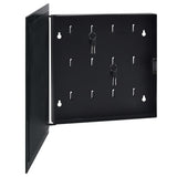 Key Box with Magnetic Board Black 35x35x4 cm - Front View
