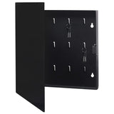 Key Box with Magnetic Board Black 35x35x4 cm - Side View