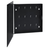 Key Box with Magnetic Board Black 35x35x4 cm - Top-Down View