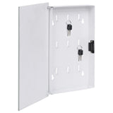 Key Box with Magnetic Board White 30x20x4 cm - Front View