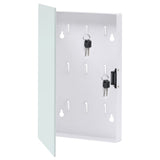 Key Box with Magnetic Board White 30x20x4 cm - Side View