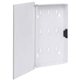 Key Box with Magnetic Board White 30x20x4 cm - Top-Down View