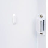 Key Box with Magnetic Board White 30x20x4 cm - Rear View
