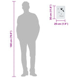 Key Box with Magnetic Board White 30x20x4 cm - Low Angle