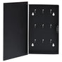 Key Box with Magnetic Board Black 30x20x4 cm