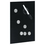 Key Box with Magnetic Board Black 30x20x4 cm - 45-Degree Angle