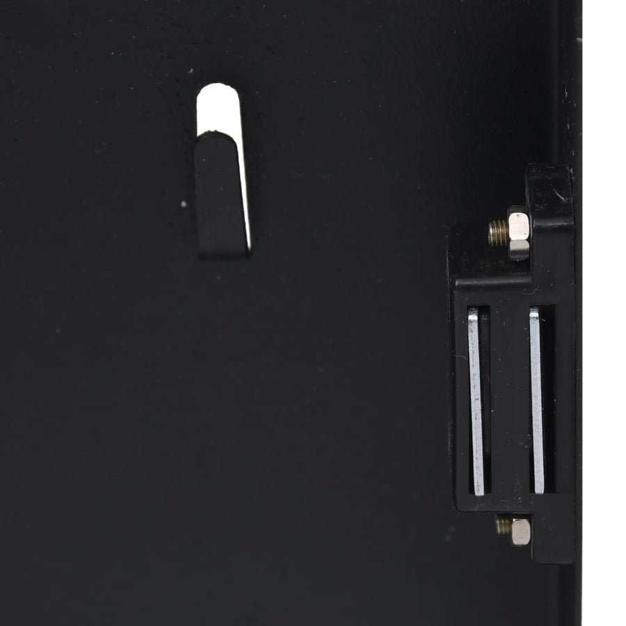 Key Box with Magnetic Board Black 30x20x4 cm