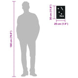 Key Box with Magnetic Board Black 30x20x4 cm - Low Angle