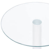 Coffee Table Transparent 40 cm Tempered Glass - Side View
