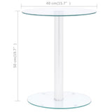 Coffee Table Transparent 40 cm Tempered Glass - 45-Degree Angle