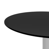 Coffee Table Black 40 cm Tempered Glass - Side View