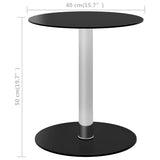 Coffee Table Black 40 cm Tempered Glass - 45-Degree Angle
