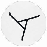 Dining Table Transparent 80 cm Tempered Glass - Top-Down View