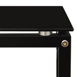 Side Table Black 40x40x60 cm Tempered Glass - Rear View