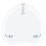 2-Tier Side Table Transparent 38x38x50 cm Tempered Glass - 45-Degree Angle