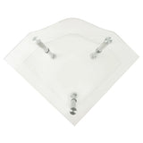 2-Tier Side Table Transparent 38x38x50 cm Tempered Glass - Side View