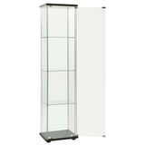 Storage Cabinet Tempered Glass Black - Side View