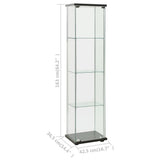 Storage Cabinet Tempered Glass Black - 45-Degree Angle