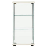 Storage Cabinet Tempered Glass White