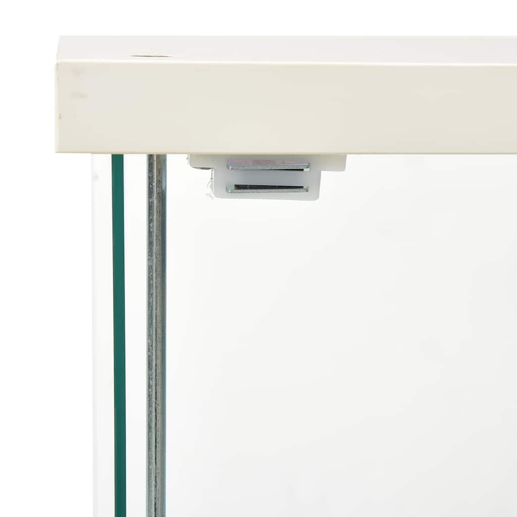 Storage Cabinet Tempered Glass White