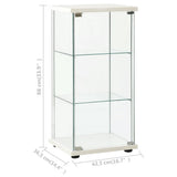 Storage Cabinet Tempered Glass White
