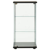 Storage Cabinet Tempered Glass Black