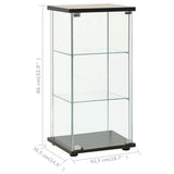 Storage Cabinet Tempered Glass Black - 45-Degree Angle