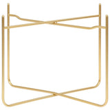 Side Table Black and Gold 38x38x38.5 cm MDF