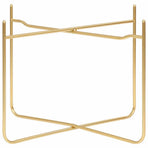 Side Table Black and Gold 38x38x38.5 cm MDF