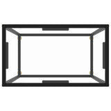 Console Table Transparent 60x35x75 cm Tempered Glass - Top-Down View