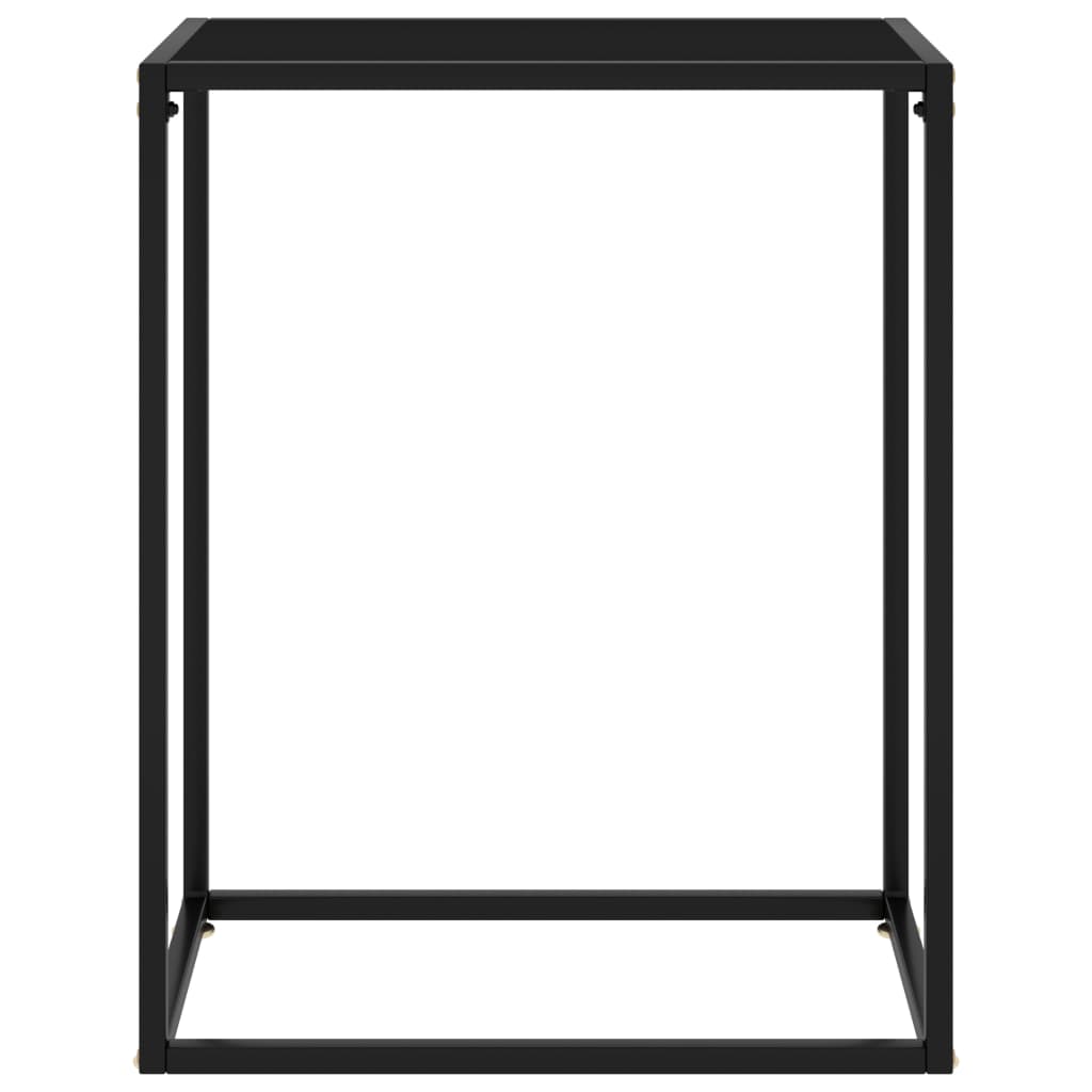 Console Table Black 60x35x75 cm Tempered Glass
