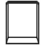 Console Table Black 60x35x75 cm Tempered Glass - Front View