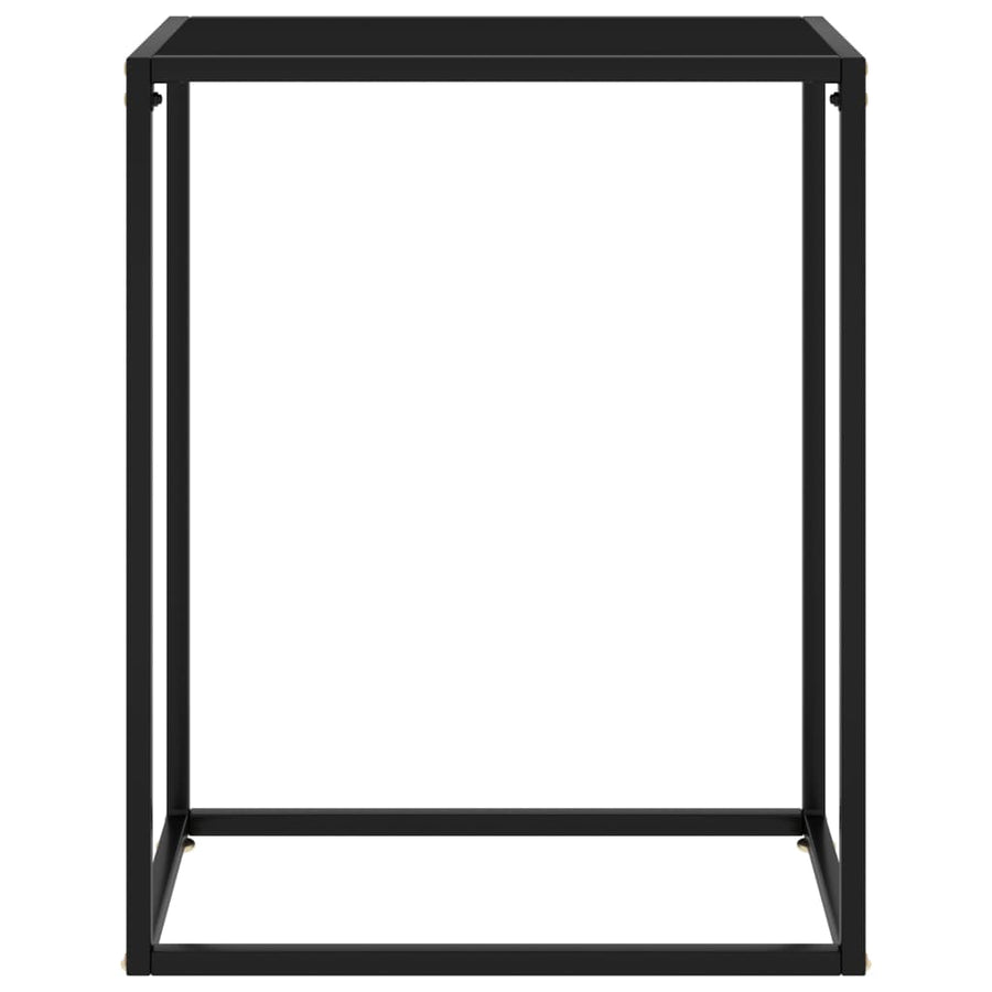 Console Table Black 60x35x75 cm Tempered Glass