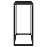 Console Table Black 60x35x75 cm Tempered Glass