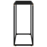 Console Table Black 60x35x75 cm Tempered Glass - Side View