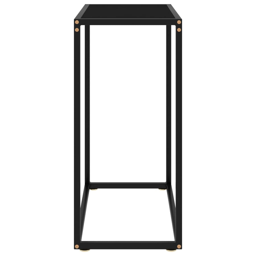 Console Table Black 60x35x75 cm Tempered Glass